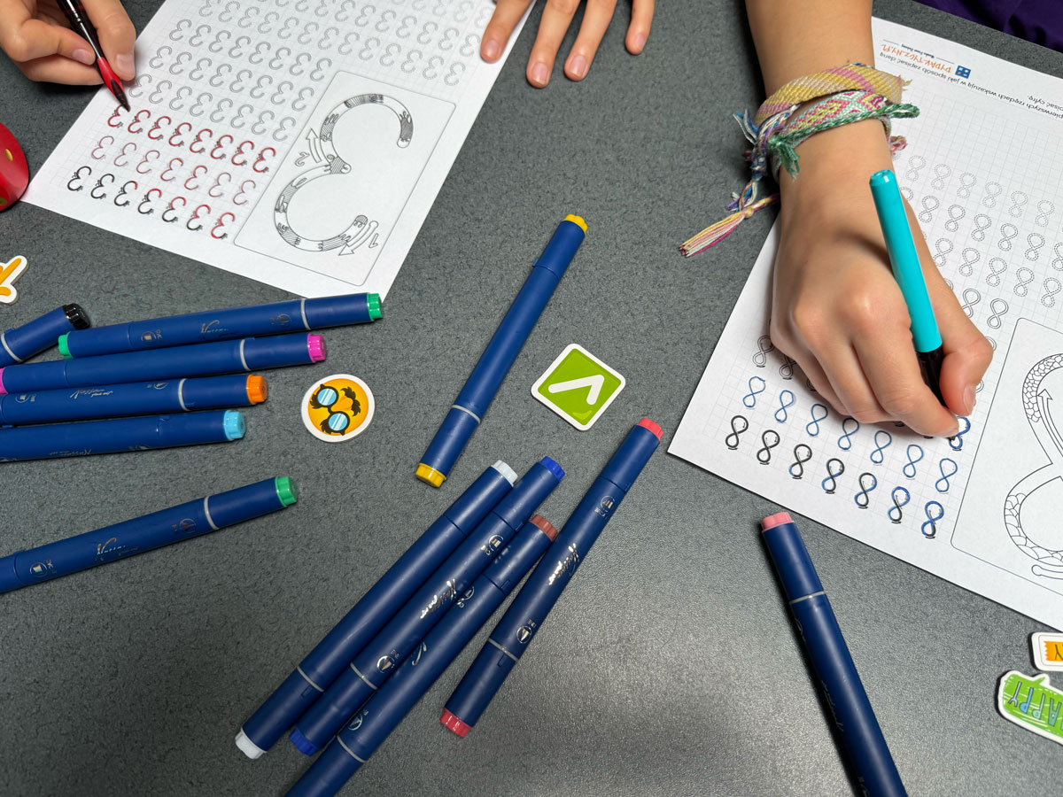 20 Kart Pracy - Ćwiczenie pisania cyfr 7