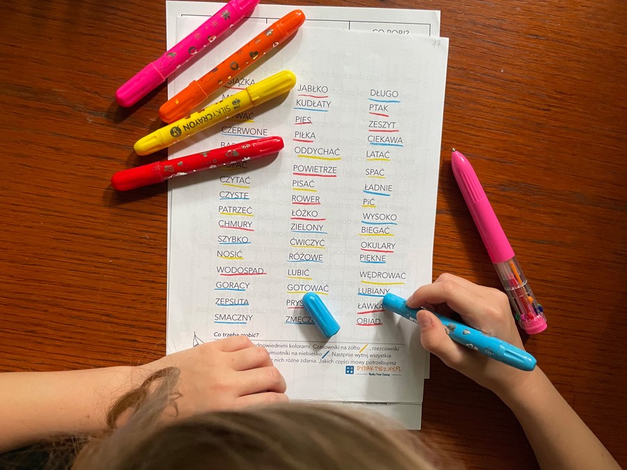 Zestaw 11 kart pracy – Części mowy Karty Pracy Czesci Mowy dydaktyczny