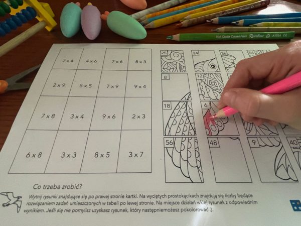 10 Kart Pracy - Puzzle matematyczne - tabliczka mnożenia dydaktyczny