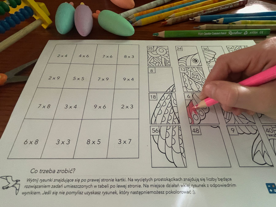 10 Kart Pracy - Puzzle matematyczne - tabliczka mnożenia IMG