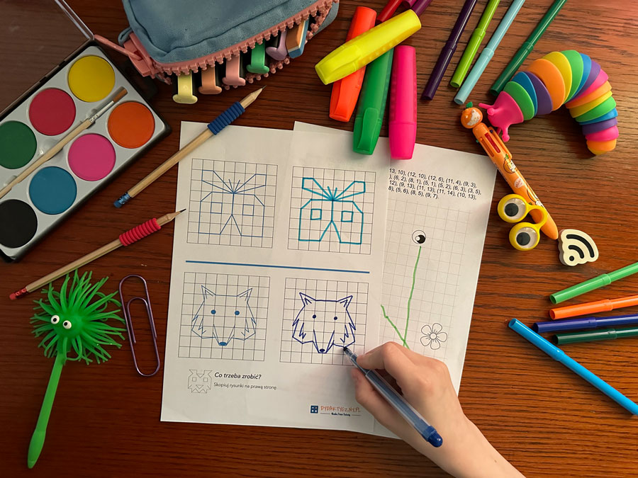 10 Kart Pracy Koordynacja Ręka - Oko -- Kart Pracy Koordynacja