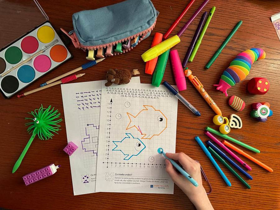 10 Kart Pracy Koordynacja Ręka - Oko -- Kart Pracy Koordynacja