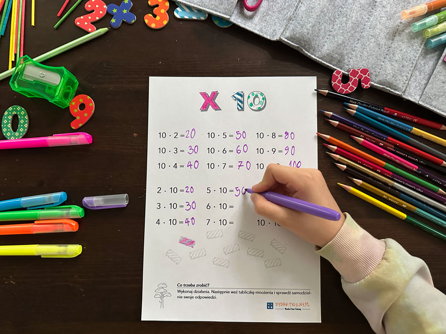 12 Kart Tabliczka mnożenia - podstawy Dydaktyczny