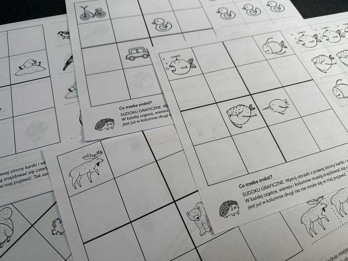 13 Kart z Sudoku graficznym dla najmłodszych 2