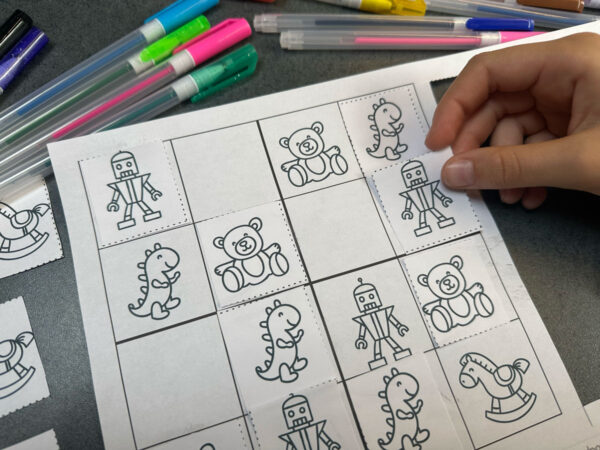 13 Kart z Sudoku graficznym dla najmłodszych dydaktyczny