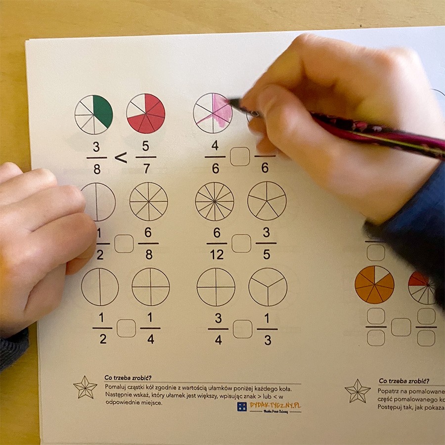 14 Karty Pracy - Ułamki zwykłe 70 zadań + Gra: Domino Ułamkowe! 14-Karty-Pracy-Ulamki-zwykle-70-zadań-4