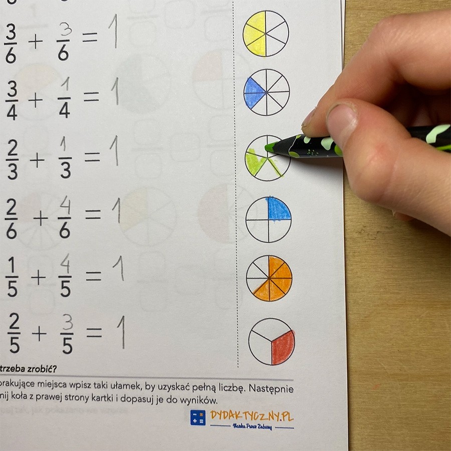 14 Karty Pracy - Ułamki zwykłe 70 zadań + Gra: Domino Ułamkowe! 14-Karty-Pracy-–-Ulamki-zwykle-70-zadań-2