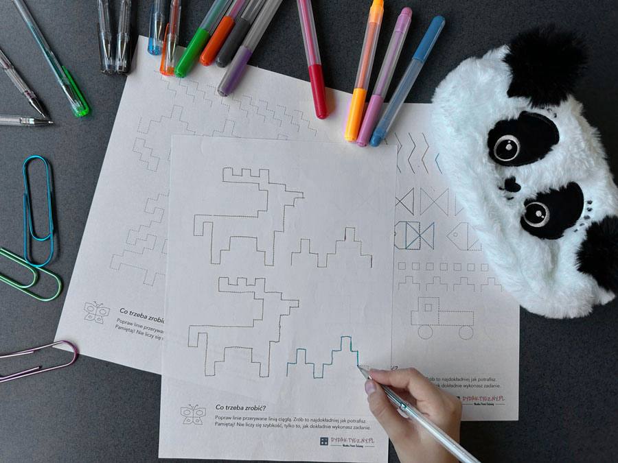 14 Kart Pracy "Mała motoryka" szlaczki-z-motylkiem