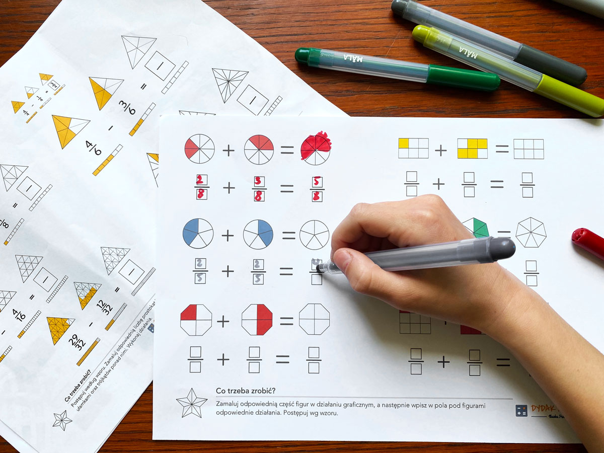 14 Karty Pracy - Ułamki zwykłe 70 zadań + Gra: Domino Ułamkowe! 14-karty-pracy-ulamki-zwykle-70-zadan-gra-domino-ulamkowe-dydaktyczny.pl-7