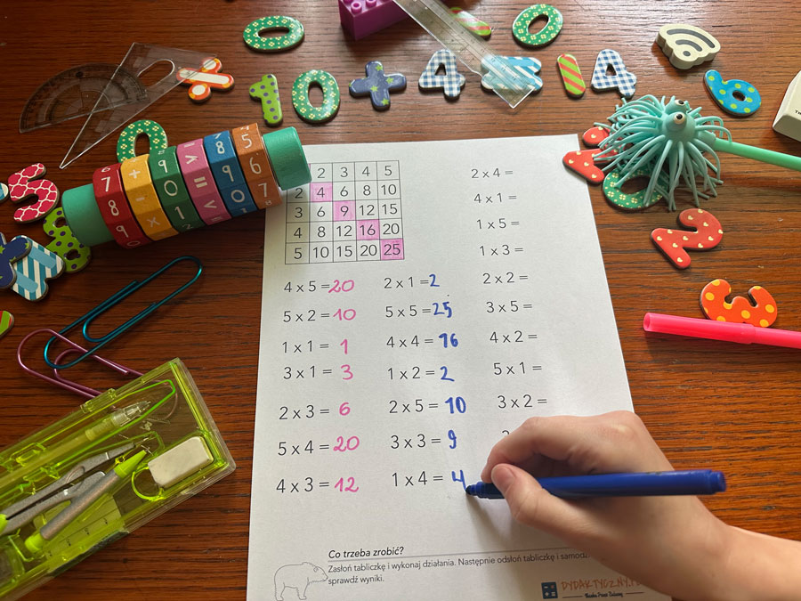 17 Kart Tabliczka mnożenia tabliczka-mnozenia