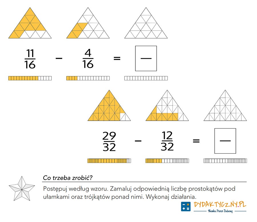 14 Karty Pracy - Ułamki zwykłe 70 zadań + Gra: Domino Ułamkowe! Karty-Pracy-ulamki-zwykle
