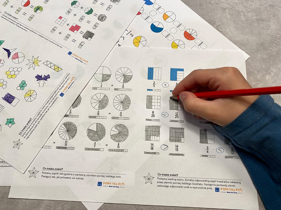 14 Karty Pracy - Ułamki zwykłe 70 zadań + Gra: Domino Ułamkowe! Ulamki-karty-pracy-2