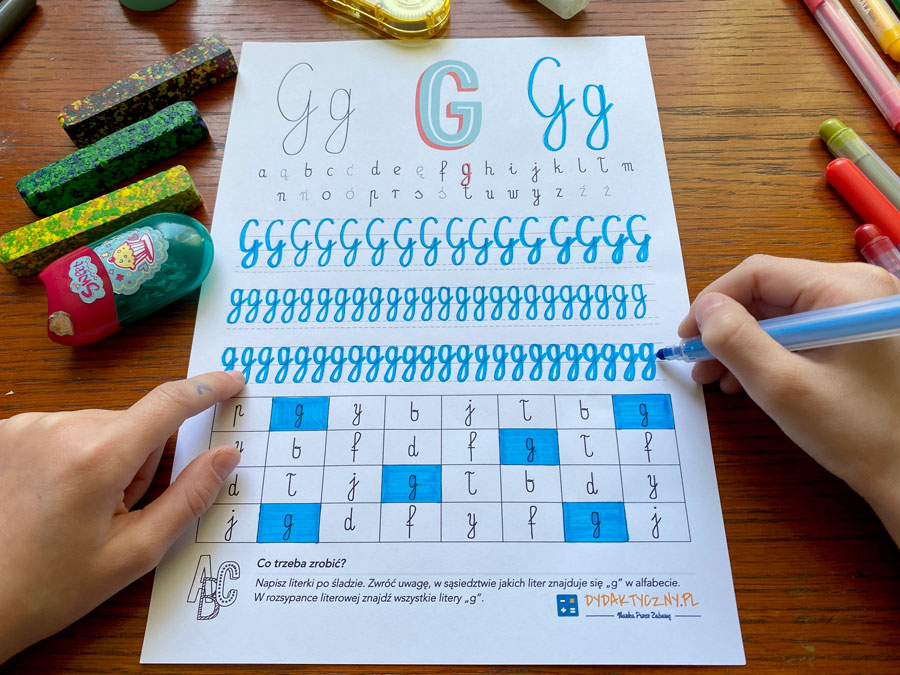 46 Kart Pracy - Alfabet - pismo odręczne 46-kart-pracy-alfabet-pismo-odreczne-dydaktyczny.pl-5