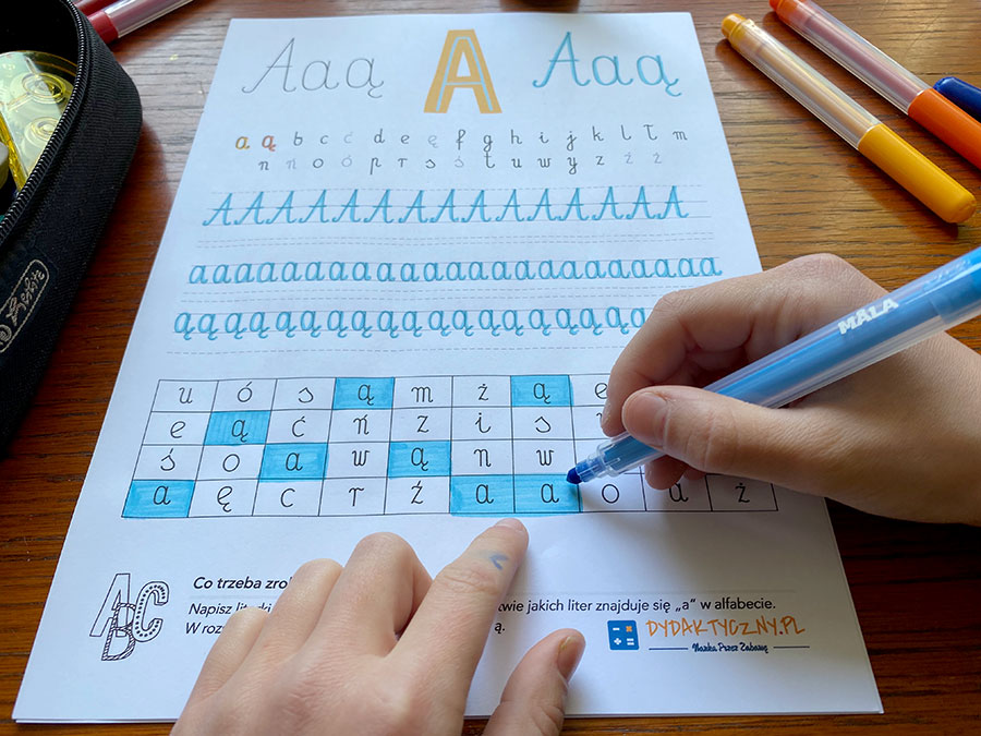 46 Kart Pracy - Alfabet - pismo odręczne 46-kart-pracy-alfabet-pismo-odreczne-dydaktyczny.pl-9