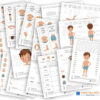 „Human body” – 10 Kart Pracy + 6 tablic z kartami trójdzielnymi + etui dydaktyczny