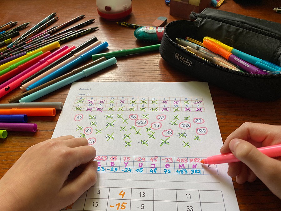 12 Kart Pracy – „Liczby ujemne i przeciwne” + gra planszowa Karty Pracy Matematyka Liczby Ujemne dydaktyczny