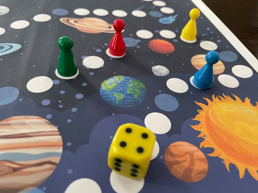 90 Kart „Quiz Układ Słoneczny” + Kosmiczna Gra Planszowa + 8 Infokart Kart Uklad Sloneczny dydaktyczny