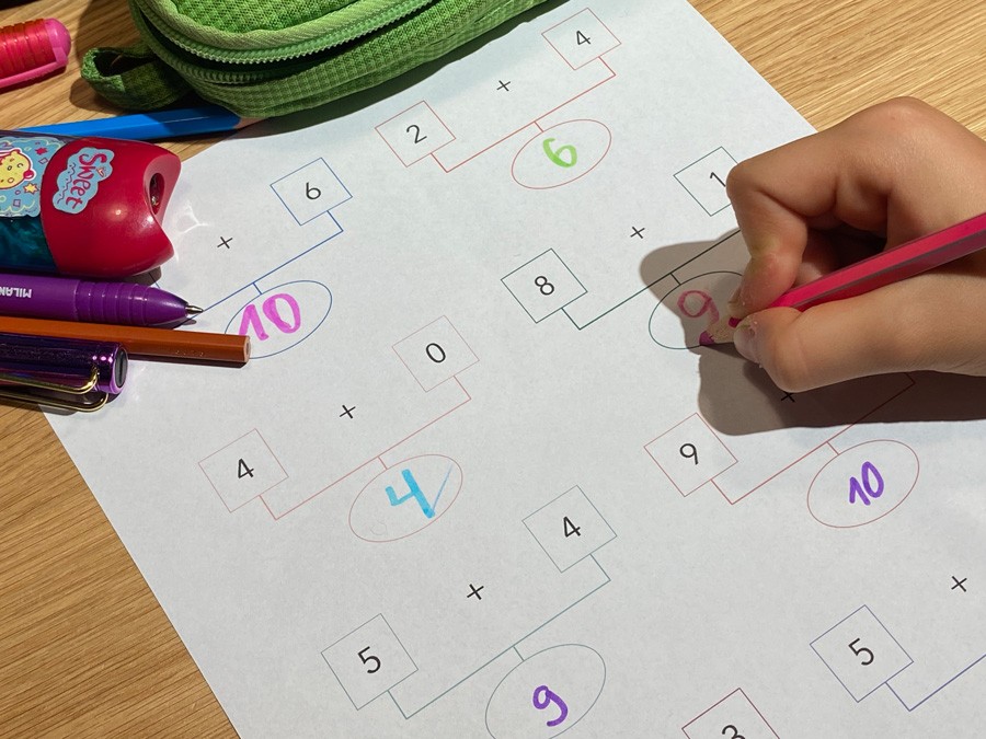 15 Kart Pracy - Ponad 200 działań z dodawania w zakresie 0 - 10 15-kart-pracy-ponad-200-dzialan-z-dodawania-w-zakresie-0-10-dydaktyczny.pl