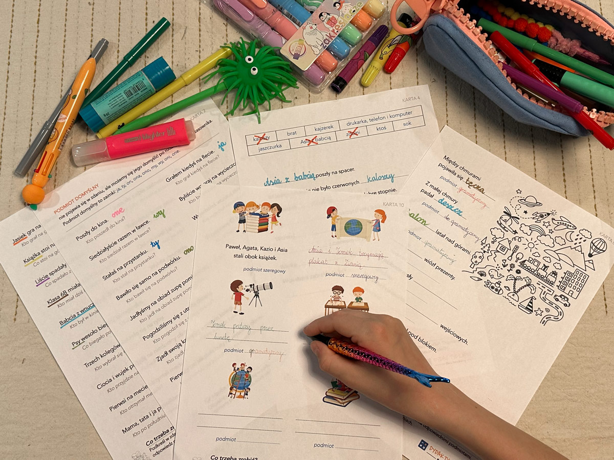 10 Kart Pracy - Podmiot + Karta Dydaktyczna podmiot