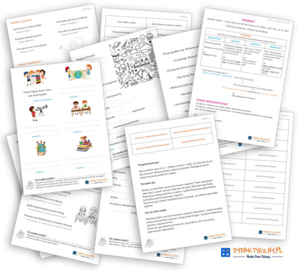 10 Kart Pracy – PODMIOT + Karta Dydaktyczna dydaktyczny