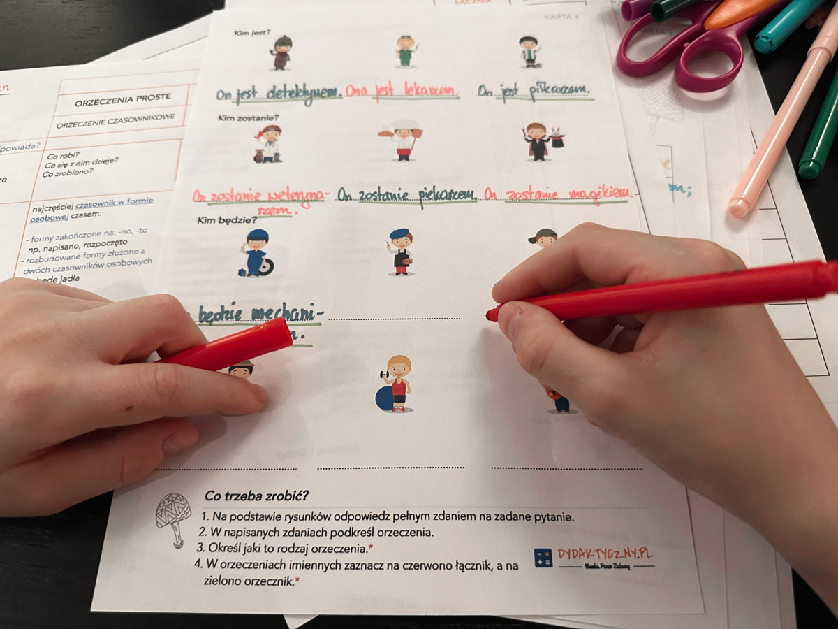 14 Kart Pracy - Orzeczenia + 3 Karty Dydaktyczne orzeczenie