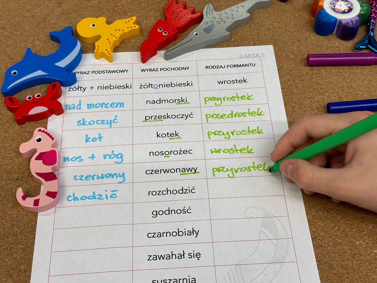 16 Kart Pracy - Słowotwórstwo slowotworstwo