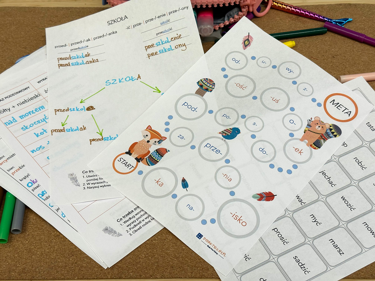 16 Kart Pracy - Słowotwórstwo slowotworstwo