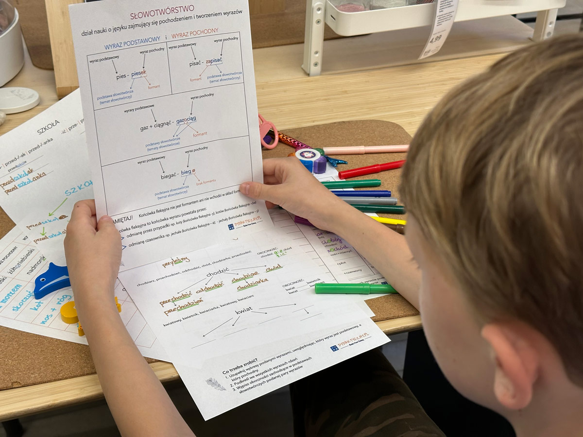 16 Kart Pracy - Słowotwórstwo slowotworstwo