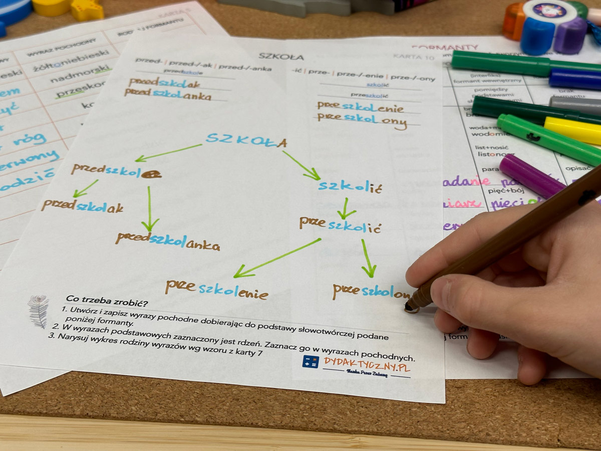 16 Kart Pracy - Słowotwórstwo slowotworstwo