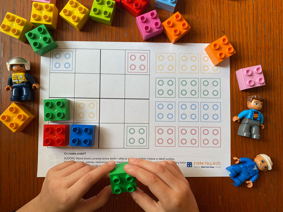 24 Karty Pracy - Ćwiczenia z klockami - Sudoku + Odwzorowywania + Odbicia 24-karty-pracy-cwiczenia-z-klockami-dydaktyczny.pl-2