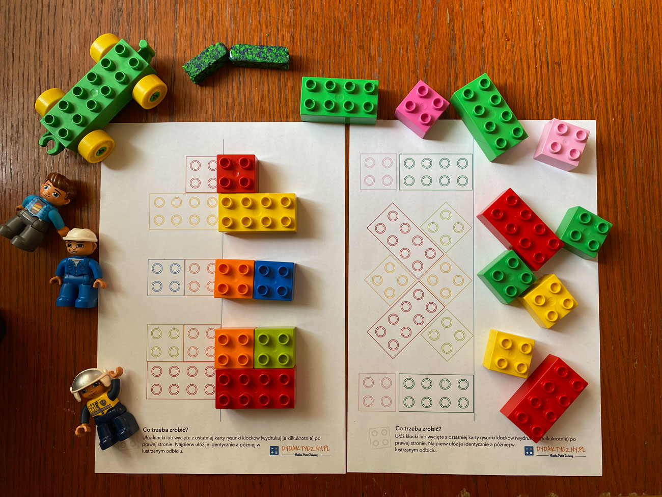 24 Karty Pracy - Ćwiczenia z klockami - Sudoku + Odwzorowywania + Odbicia 24-karty-pracy-cwiczenia-z-klockami-dydaktyczny.pl-4