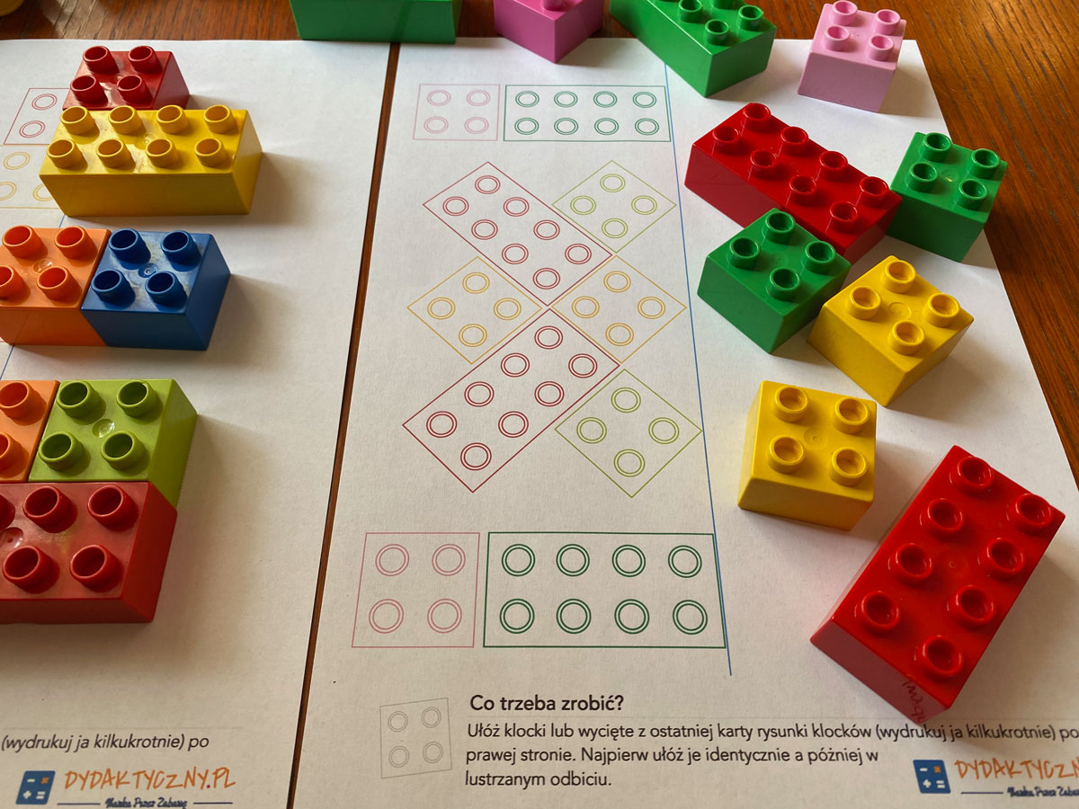 24 Karty Pracy - Ćwiczenia z klockami - Sudoku + Odwzorowywania + Odbicia 24-karty-pracy-cwiczenia-z-klockami-dydaktyczny.pl-5