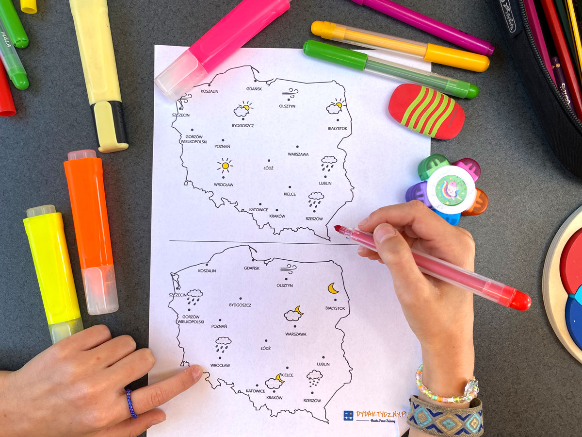 Czytamy Mapy Pogodowe - 19 Kart Pracy + Gry czytamy-mapy-pogodowe-karty-pracy-gry-dydaktyczny.pl-10