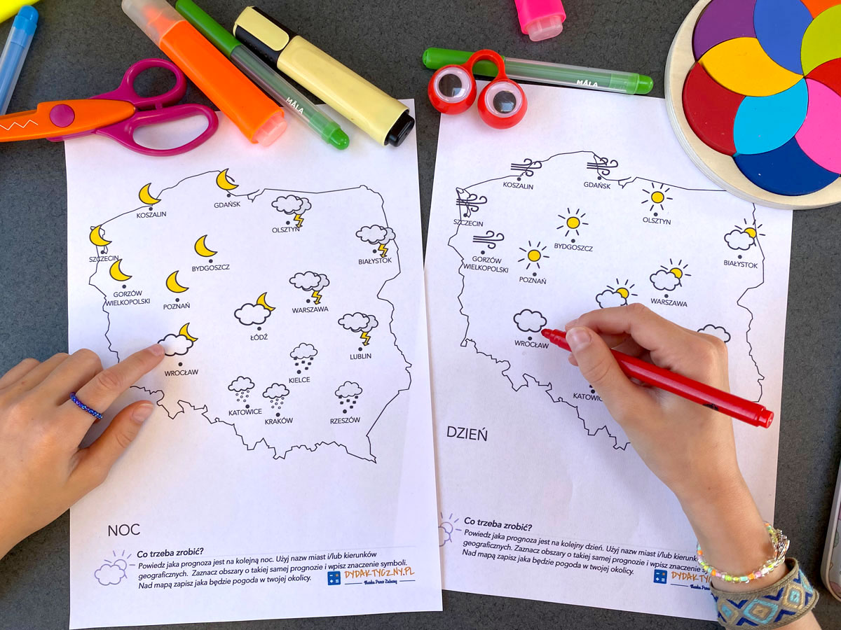 Czytamy Mapy Pogodowe - 19 Kart Pracy + Gry czytamy-mapy-pogodowe-karty-pracy-gry-dydaktyczny.pl-4
