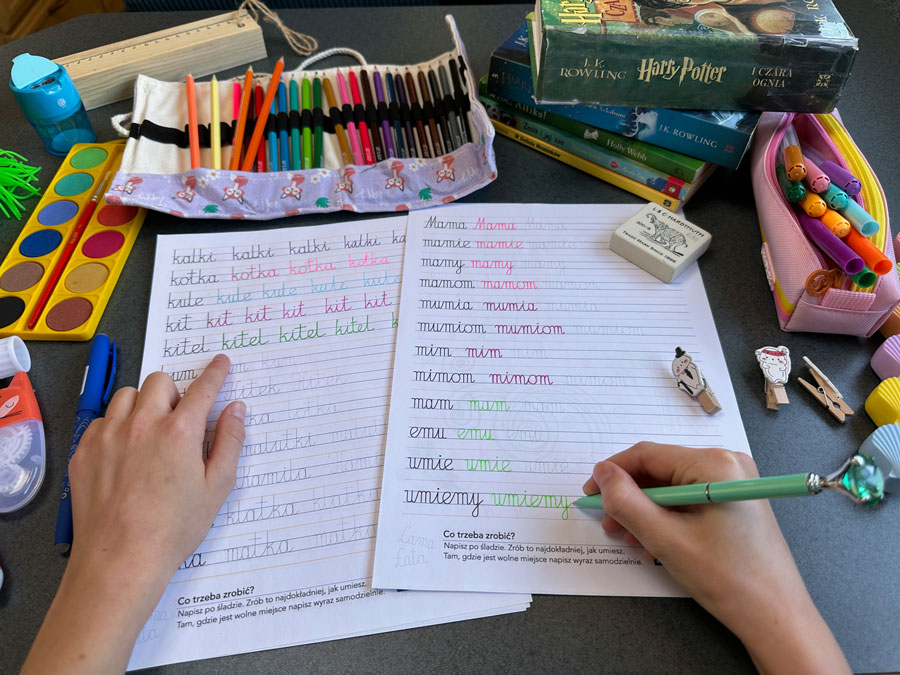 59 Kart Pracy - Sylaby i Wyrazy - Pismo Odręczne - Łączenie liter - Gigantyczny Zestaw Sylaby-i-Wyrazy