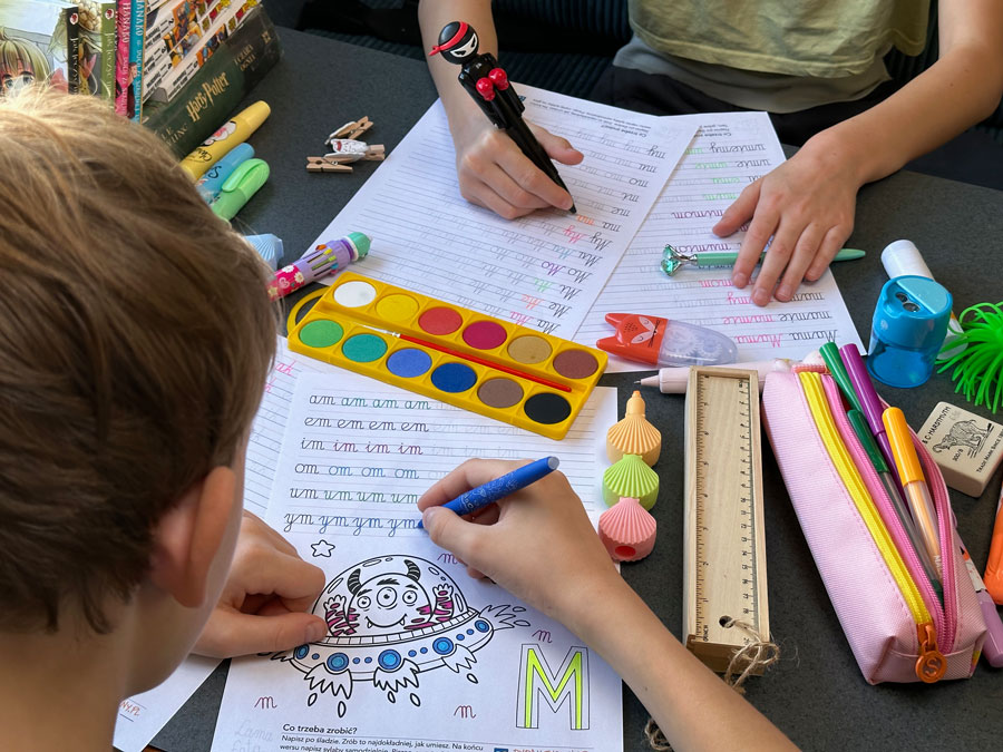 59 Kart Pracy - Sylaby i Wyrazy - Pismo Odręczne - Łączenie liter - Gigantyczny Zestaw Sylaby-i-Wyrazy