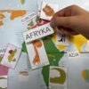 Duży zestaw przyrodniczo-geograficzny "Zwierzęta kontynentów" - Kolory Montessori dydaktyczny