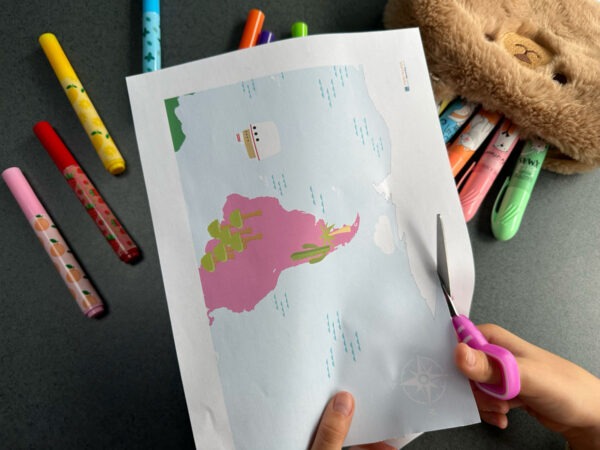 Duży zestaw przyrodniczo-geograficzny "Zwierzęta kontynentów" - Kolory Montessori dydaktyczny
