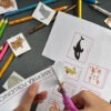 Duży zestaw przyrodniczo-geograficzny "Zwierzęta kontynentów" - Kolory Montessori dydaktyczny