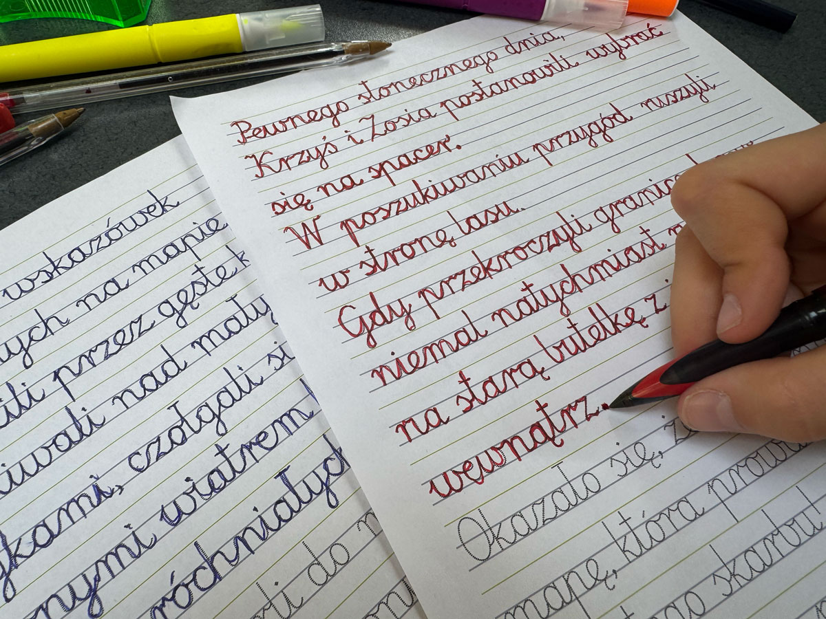 10 Kart Pracy - Pismo odręczne - pełne zdania 5