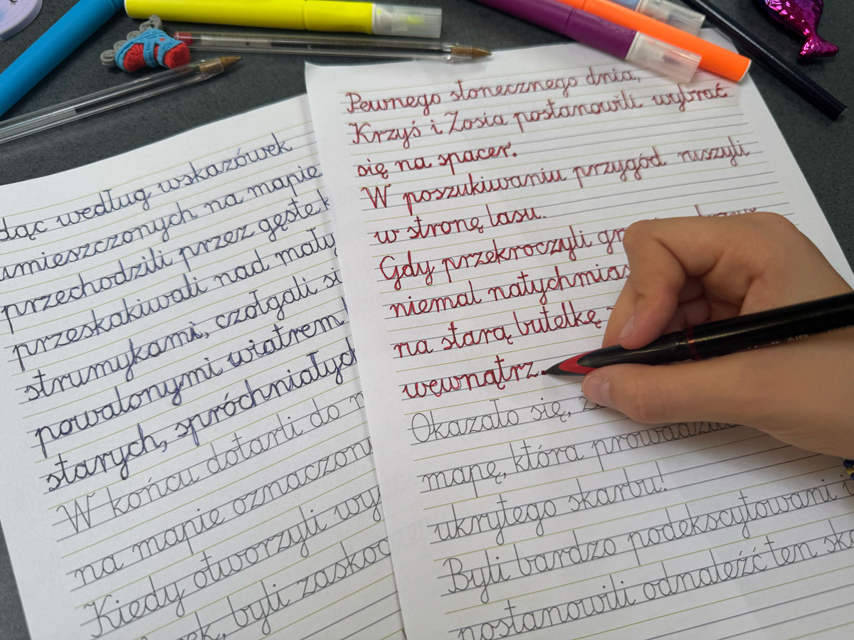 10 Kart Pracy - Pismo odręczne - pełne zdania 6