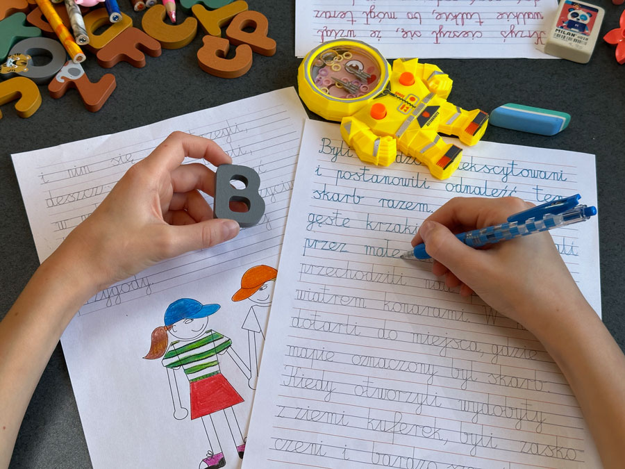 10 Kart Pracy - Pismo odręczne - pełne zdania pismo-odreczne-zdania