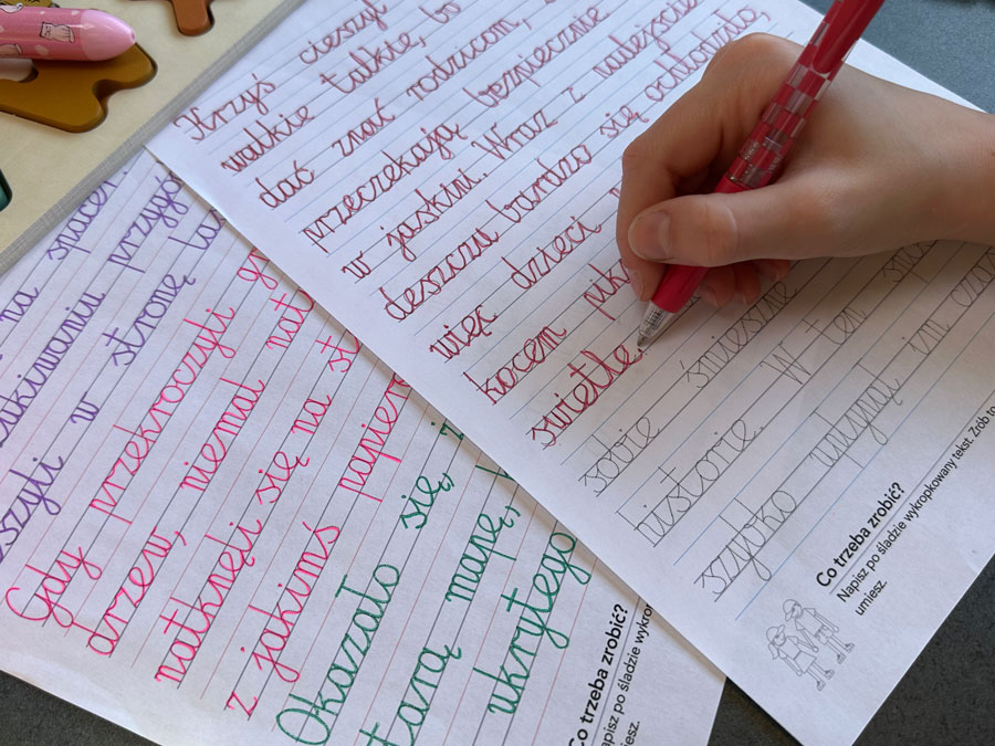 10 Kart Pracy - Pismo odręczne - pełne zdania pismo-odreczne-zdania