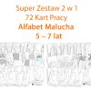 72 Kart Pracy - Część 1 i 2 - Alfabet Malucha - Poznajemy litery z klockami dydaktyczny