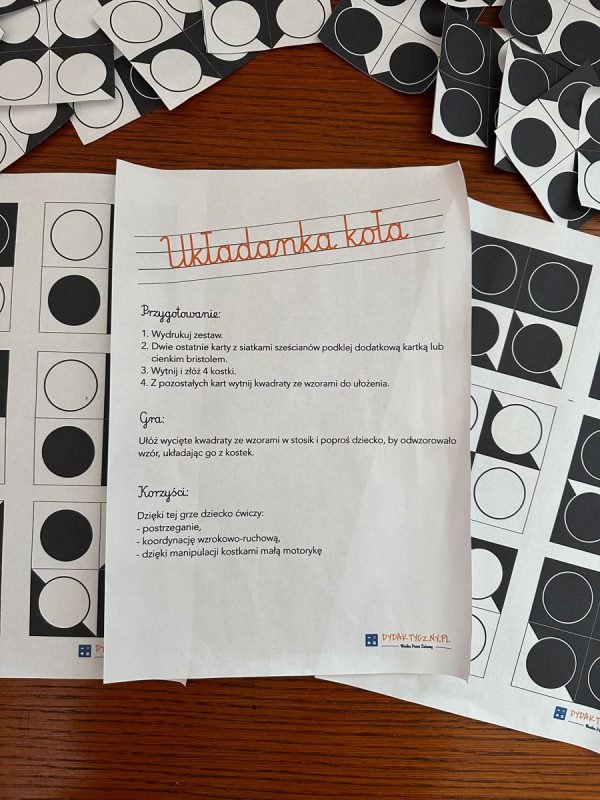 Układanka lewopółkulowa II – koła dydaktyczny