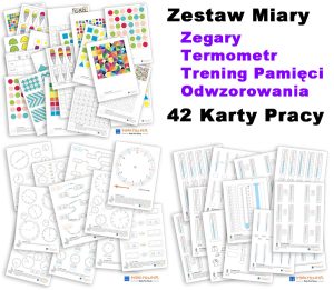 Zestaw Miary - Zegary - Termometr - Trening Pamięci dydaktyczny