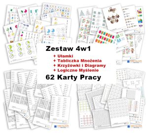 Zestaw 3w1 👏 Tabliczka Mnożenia ✖ Krzyżówki i Diagramy ➗ Logika 👍 (Kopia) dydaktyczny