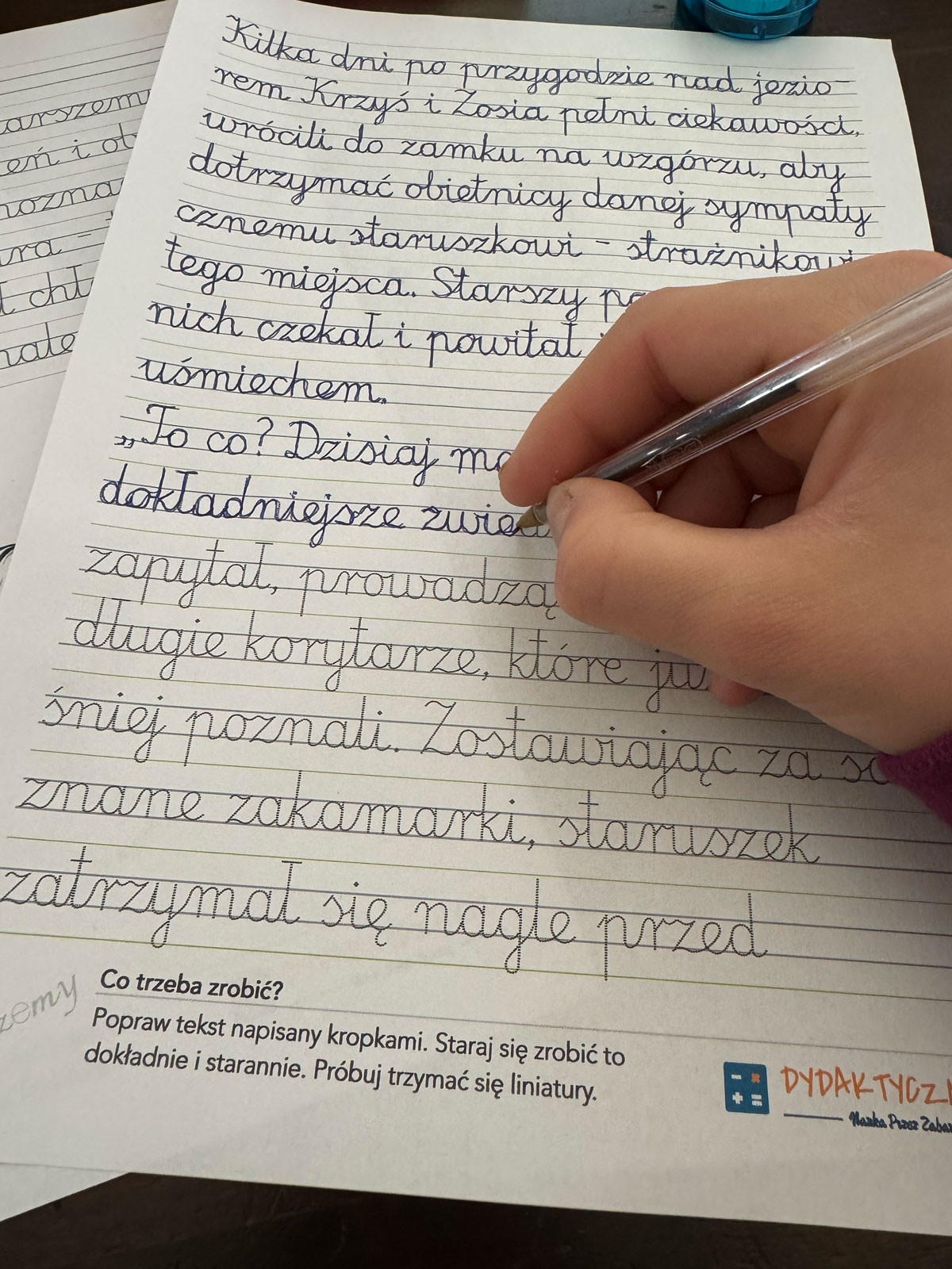 8 Kart Pracy - Pismo odręczne - pełne zdania - część II 10