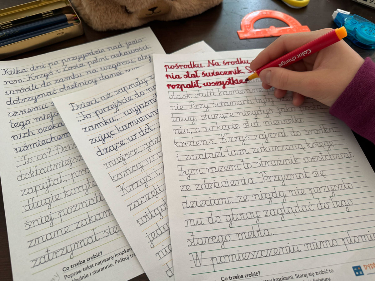 8 Kart Pracy - Pismo odręczne - pełne zdania - część II 2