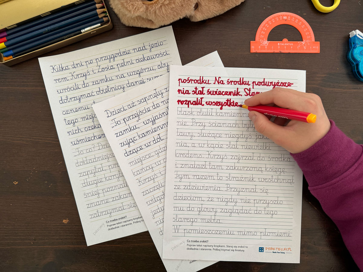 8 Kart Pracy - Pismo odręczne - pełne zdania - część II 4